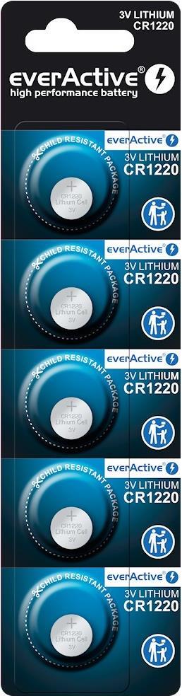 Mini-Lithiumbatterien CR1220 im Blister mit 5 Stück (CR12205BL)