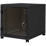 Triton 48,30cm (19") Untertisch-Netzwerkschrank, 12 HE, 600 x 900 mm, schwarz RAL 9005 Netzwerkschrank mit 4 Holmen zum Aufstellen unter Schreibtischen (RCA-12-A69-BAX-A1)