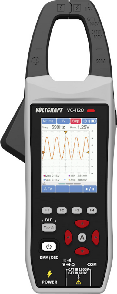Voltcraft VC-1120 Stromzange digital CAT III 1000 V Anzeige Counts 20000 (VC-17156545)