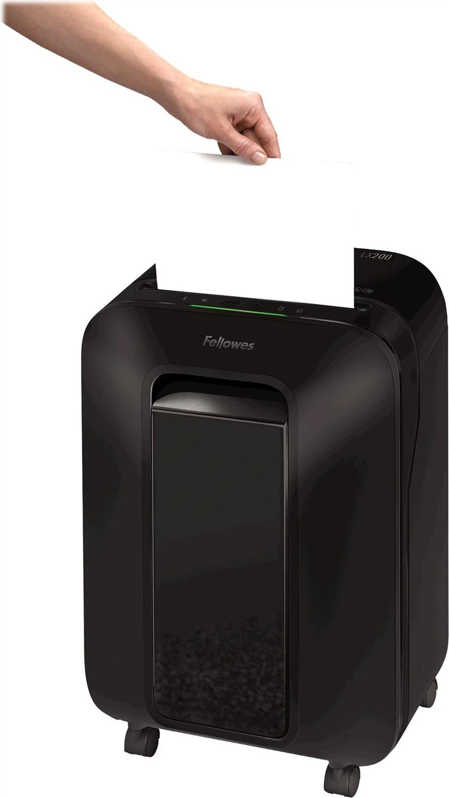Fellowes Powershred LX200 Aktenvernichter Mini-Cut 12 Blätter Schwarz