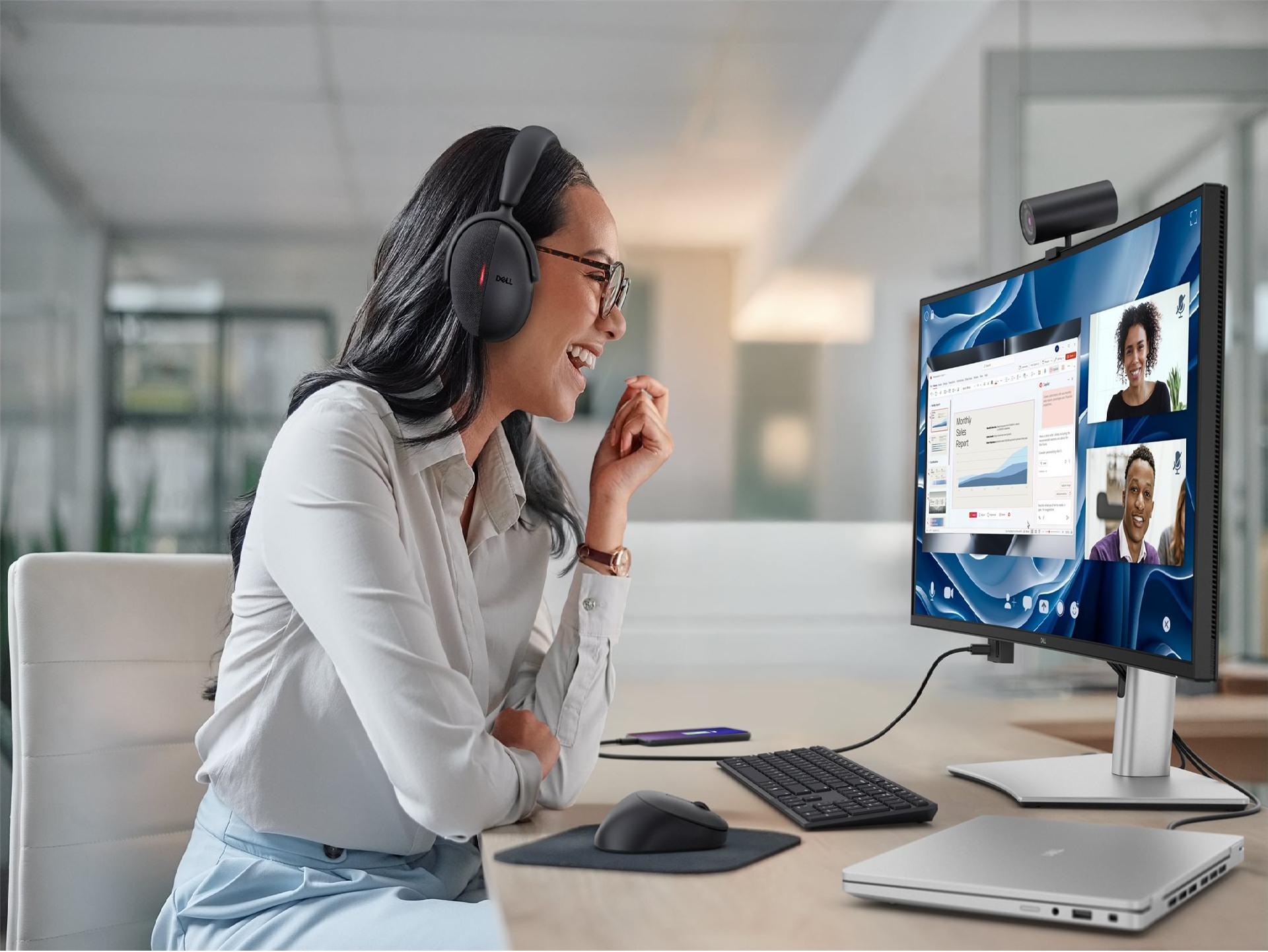 Dell Pro Plus P3425WE 34.1" WQHD Curved USB-C Hub Monitor 100 Hz 90W PD Schwarz, Silber