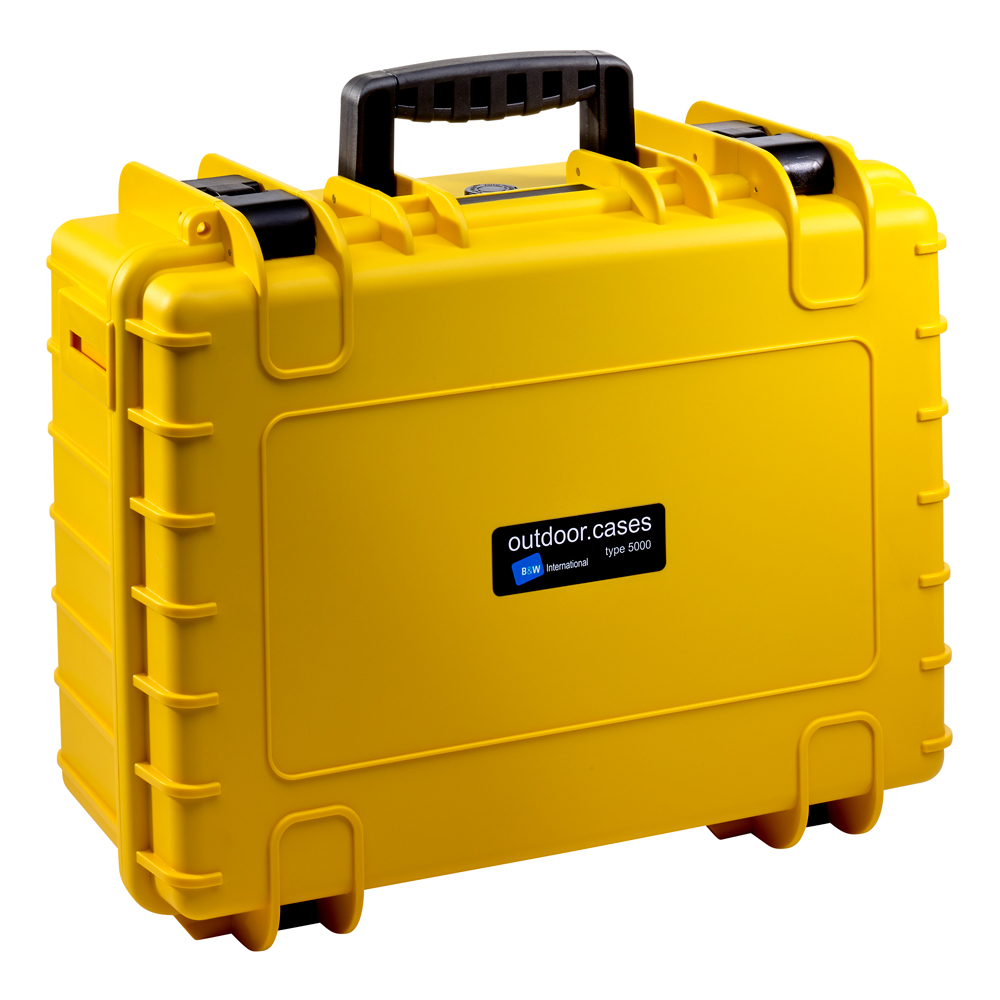 B&W outdoor.case Type 5000 Hartschalentasche inkl. Facheinteilung Gelb