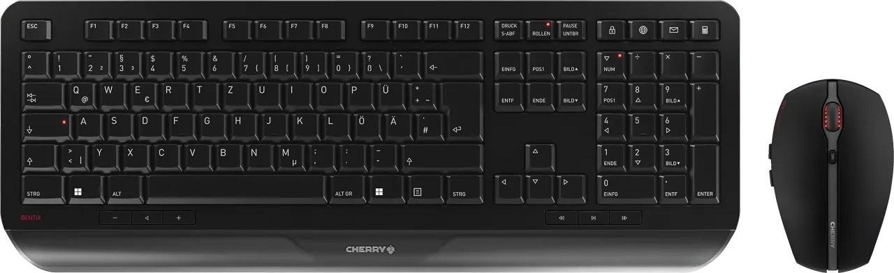CHERRY GENTIX DESKTOP Kabelloses Tastatur- und Maus-Set QWERTZ Schwarz