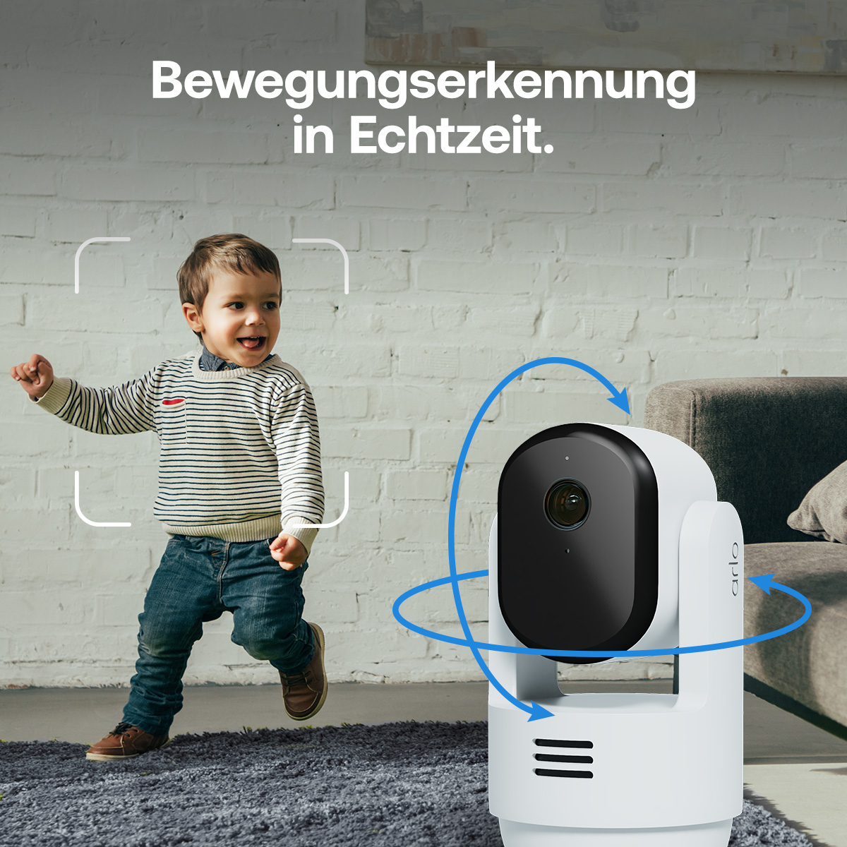 Arlo Essential 3 2K PTZ Innen-Sicherheitskamera 2er-Set Weiß