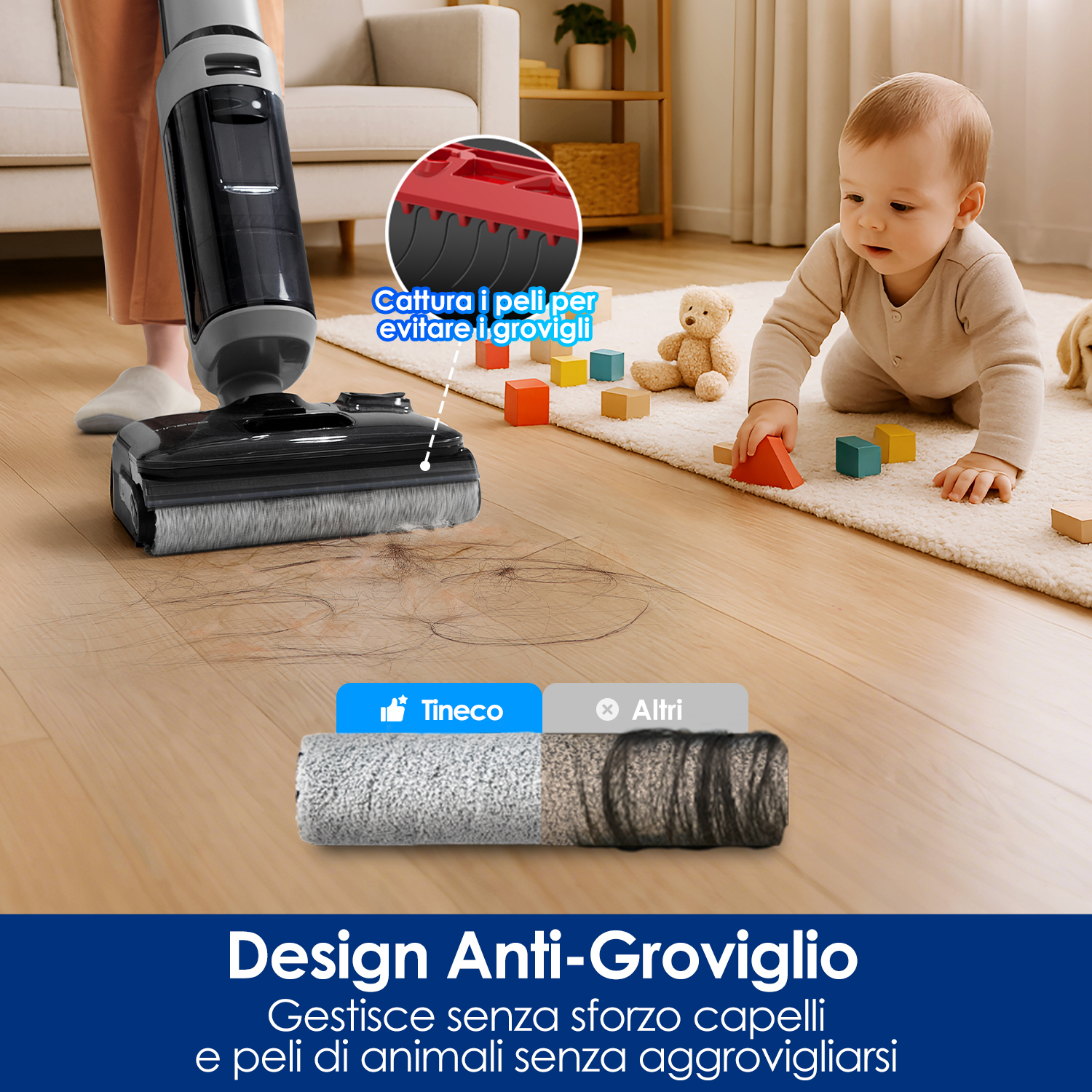 Tineco Floor One i5 Stretch Nass-Trockensauger Akku 2,5 Ah 30 Min Grau