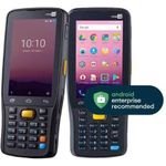 CipherLab RK25, 2D, MR, 10,5cm (4"), BT (BLE), WLAN, 4G, Android, RB Mobiles Datenerfassungsgerät, 2D, Imager (Medium Range), Bildschirmdiagonale: 10,5 cm (4"), kapazitiv, Multi Touch, Auflösung: 480x800 Pixel, Tastenfeld (Anzahl Tasten: 28), Lautsprecher, Kamera (8 MP), Anschluß: Bluetooth (BLE), WLAN (802.11ac), SIM, 4G (LTE), Micro SD-Slot, 1,4 GHz, RAM: 3GB, Flash: 16 GB, Android, inkl.: Akku, 4000 mAh, herausnehmbare Batterie, Handschlaufe, separat bestellen: Ladestation (AK25NMLDFNSP1)