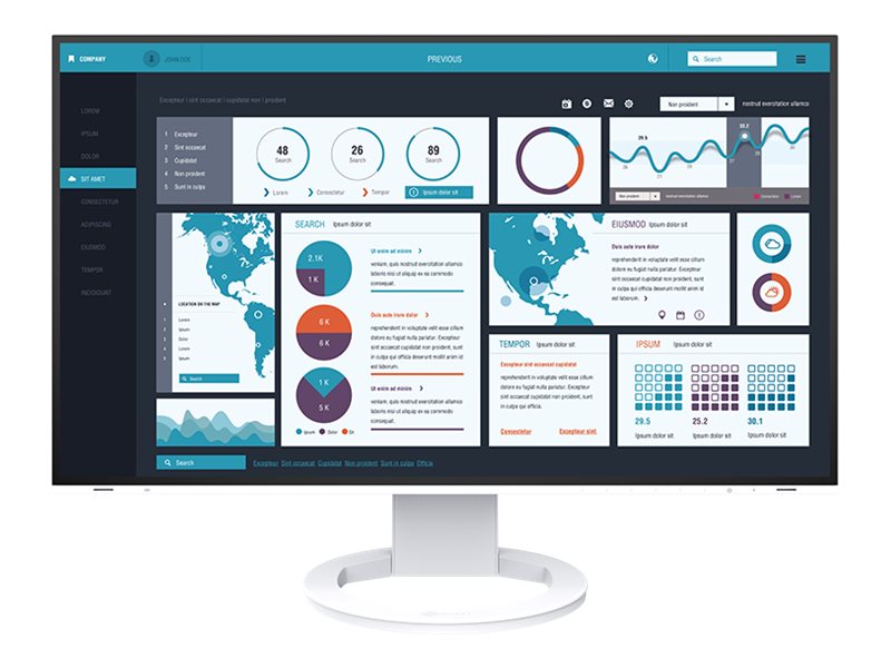EIZO FlexScan EV2795-WT LED-Monitor 27" 2560 x 1440 IPS HDMI DisplayPort USB-C Weiß