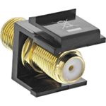 Keystone Einbauadapter, Verbindungskupplung für Sat-Kabel, 2x F-Buchsen, weiß (76202I)