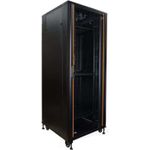 IT-BUDGET 19"-Serverschrank SRK 42 HE BxT 800x1000 mm Sicht-/Vollblechtür schwarz montiert