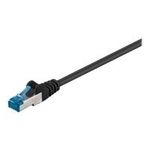 Wentronic Goobay CAT 6a Patchkabel, S/FTP (PiMF), Schwarz, 3 m - LSZH halogenfrei, Kupfer (93787)