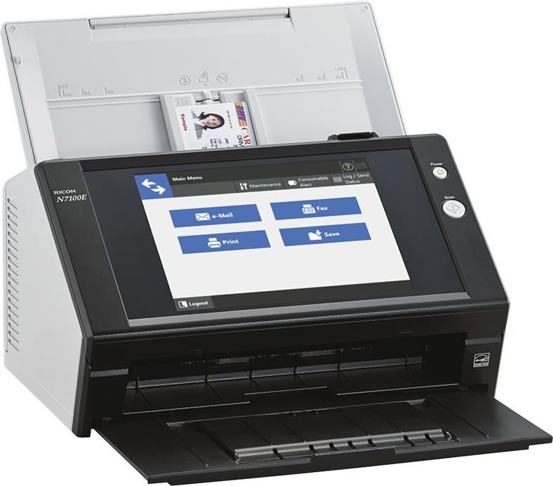 Fujitsu N7100E Dokumentenscanner mit Touchscreen 600 dpi 25 Seiten/Min. Duplex Schwarz, Grau