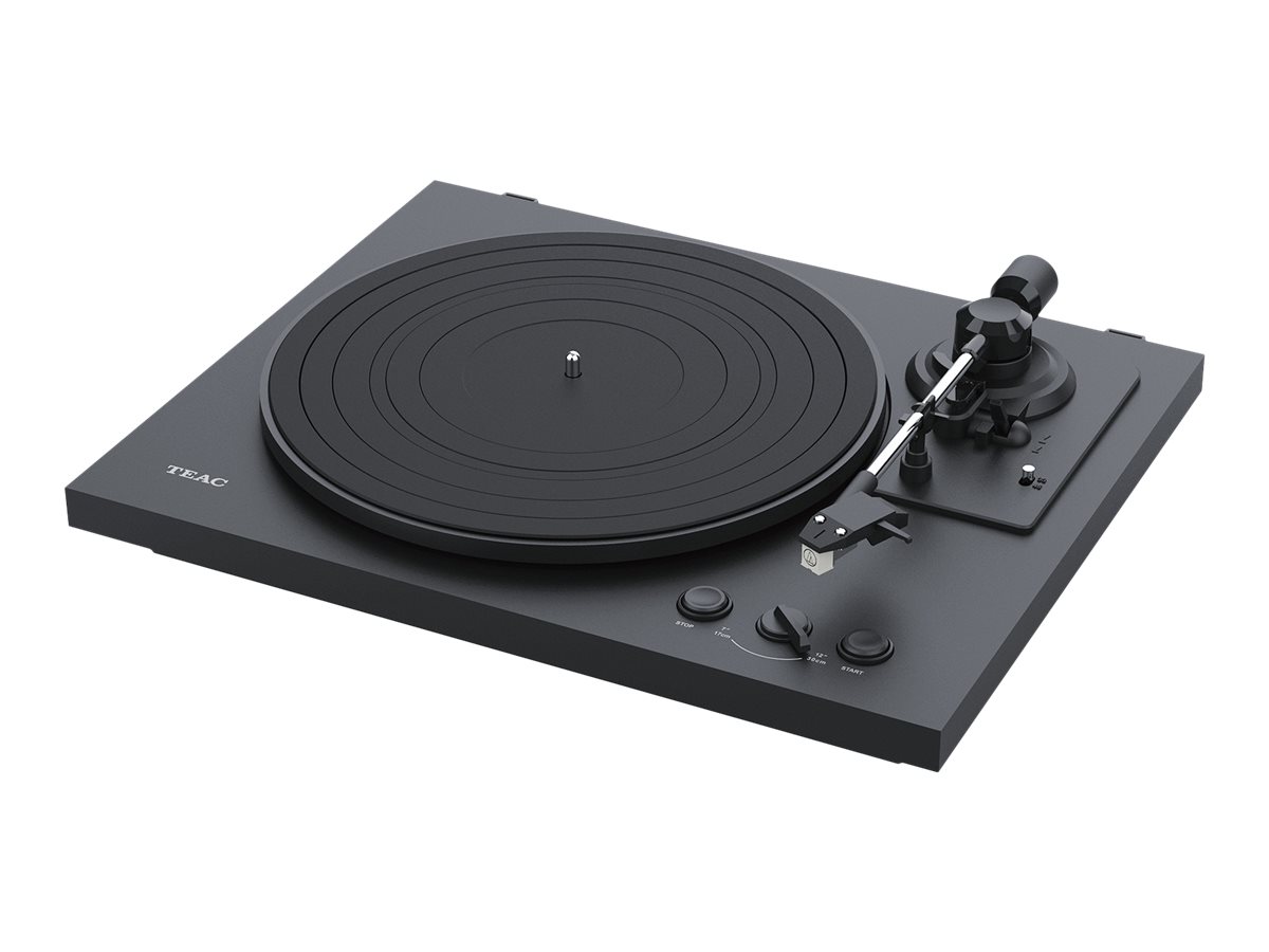 Teac TN-175-B Vollautomatik-Plattenspieler Riemenantrieb 33/45 U/min Phono-Vorverstärker Audio Technica AT3600L Schwarz