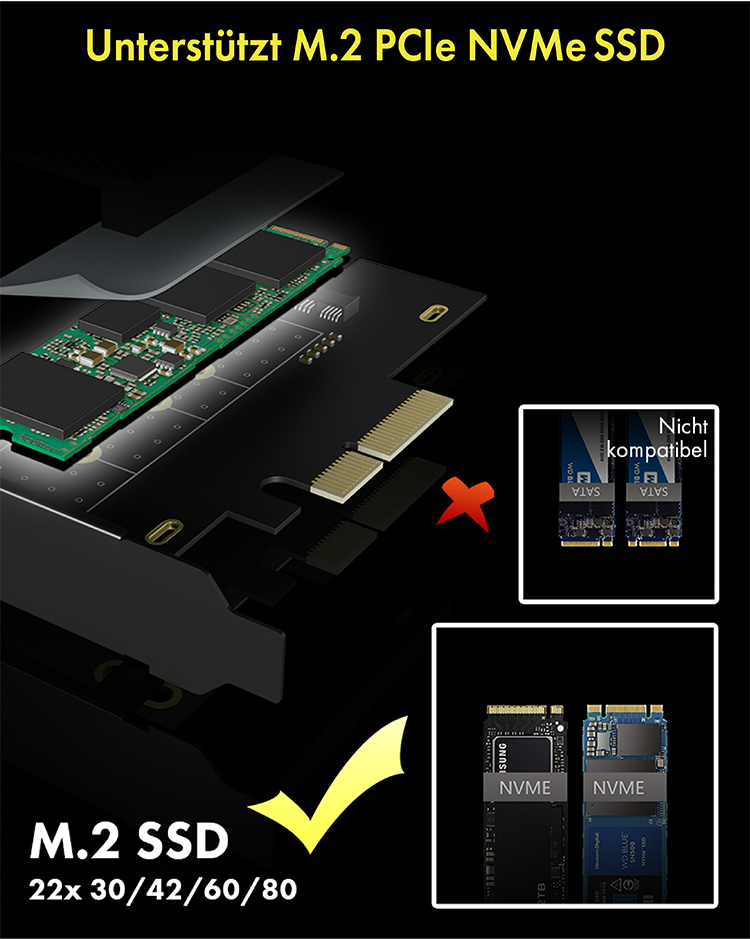 ICY BOX IB-PCI208-HS M.2 NVMe PCIe 4.0 x4 Schwarz