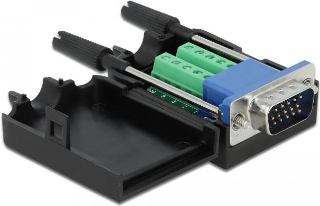 DeLOCK VGA-Adapter DB-15 (M) bis 10-poliger Anschlussblock (66258)