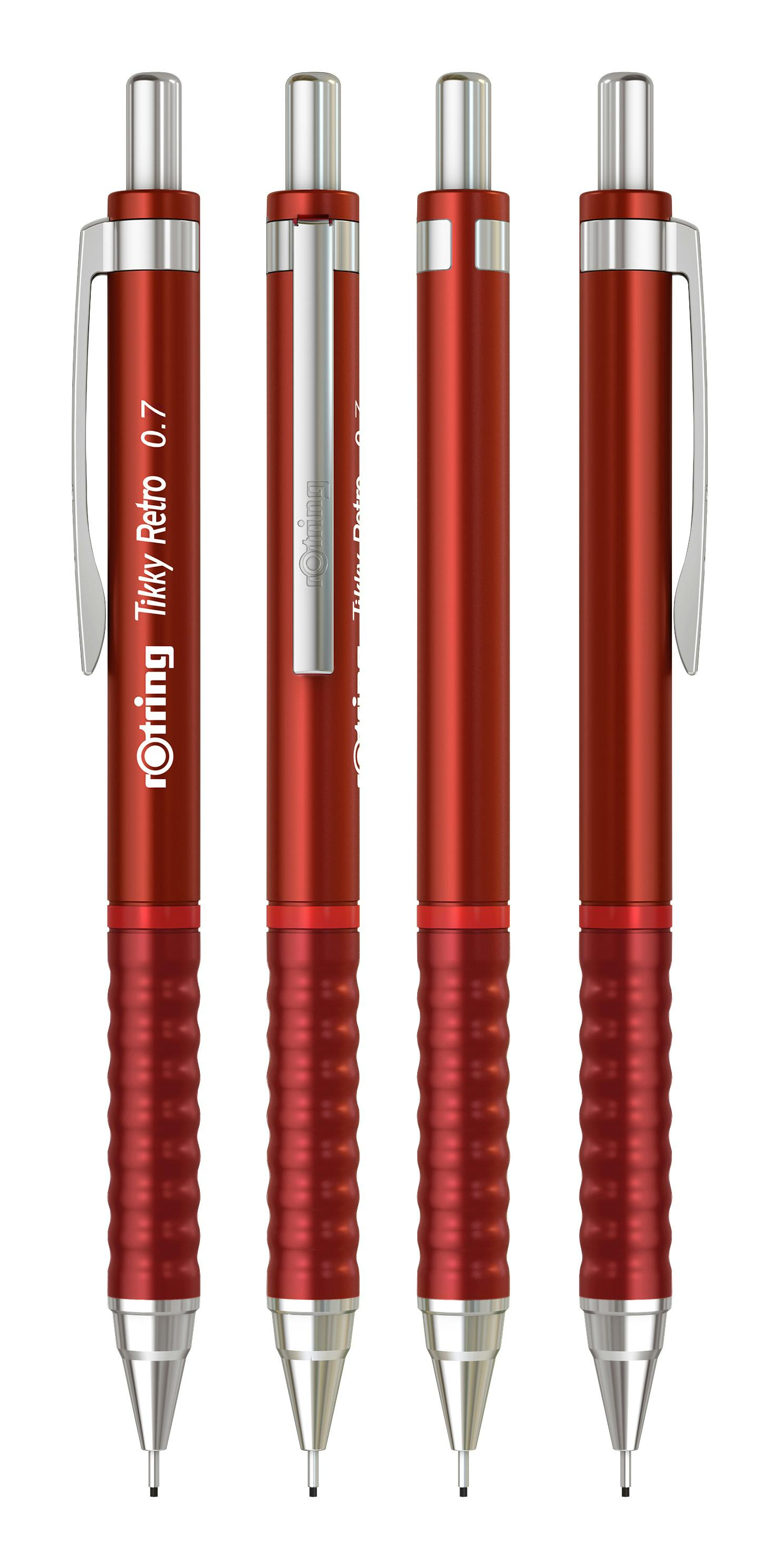 rotring Tikky Retro Druckbleistift 0,7 mm 2B Rot
