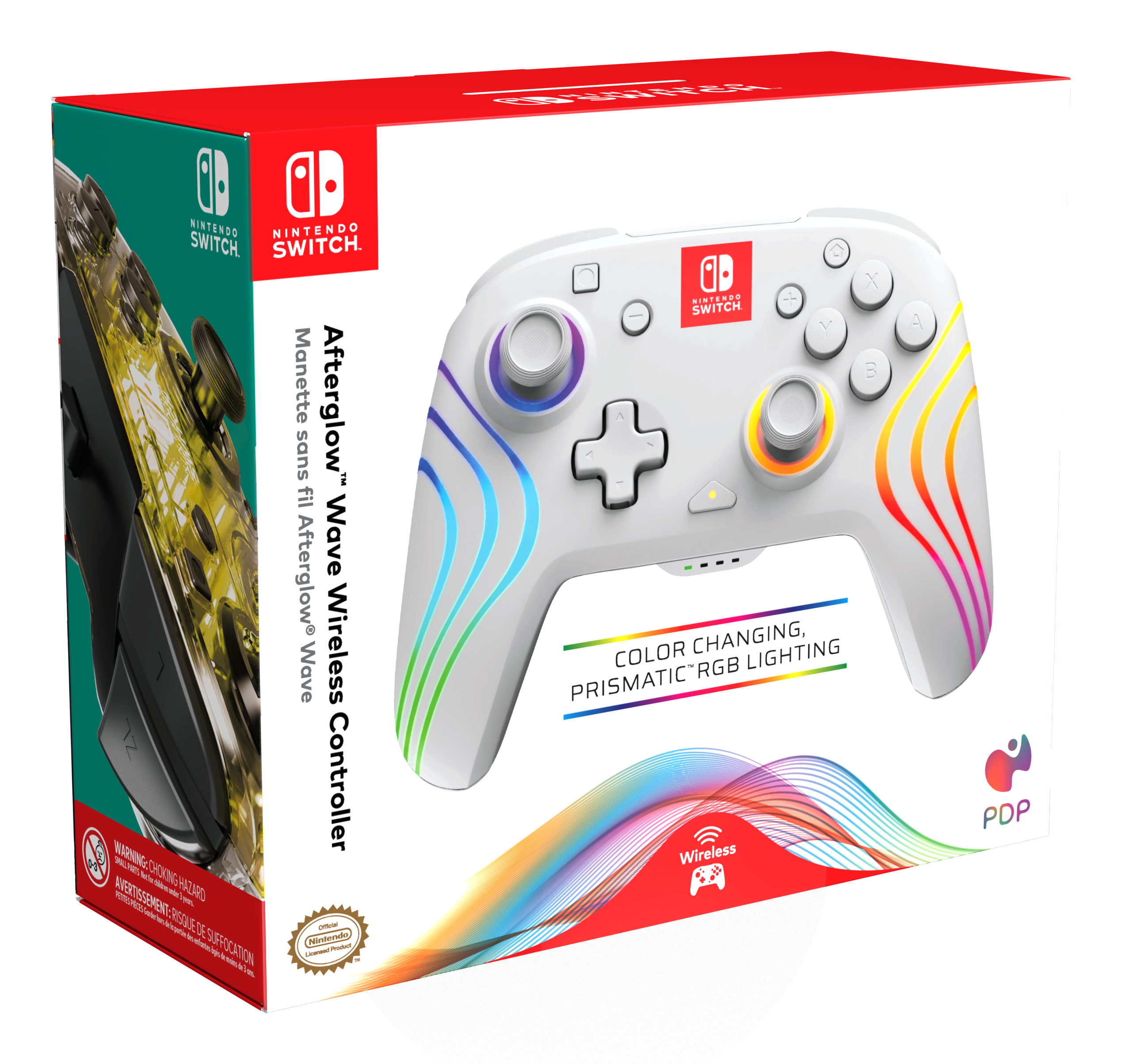 PDP Afterglow Wave Wireless Gamepad Nintendo Switch Weiß