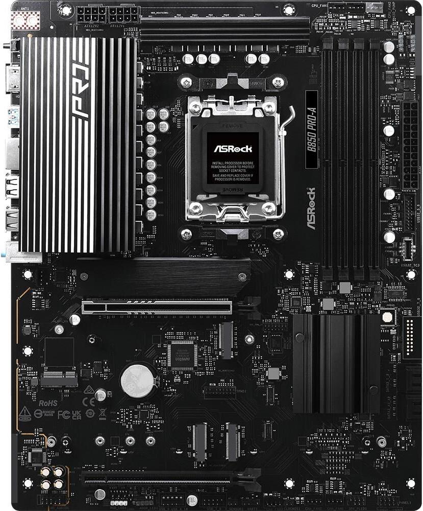 ASRock B850 Pro-A DDR5 AM5 retail - AMD Sockel AM5 (Ryzen Zen4) (90-MXBQM-A0UAYZ) (geöffnet)