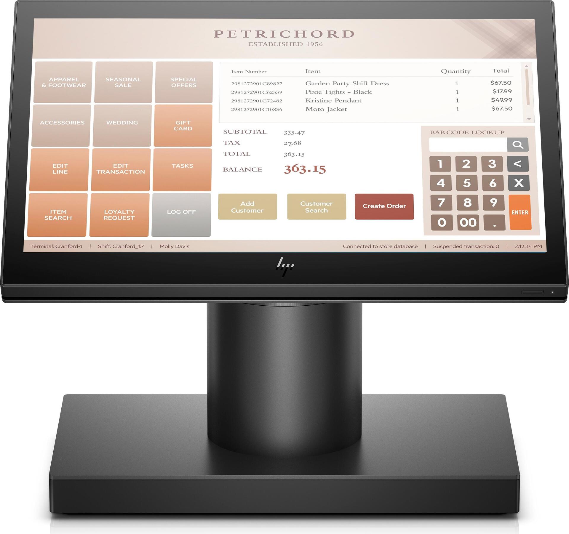 HP ElitePOS G1 Retail System 141 (Y6A79EA#ABB)