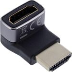 InLine HDMI Adapter A Stecker Buchse 90° oben 8K UHD (17991G)