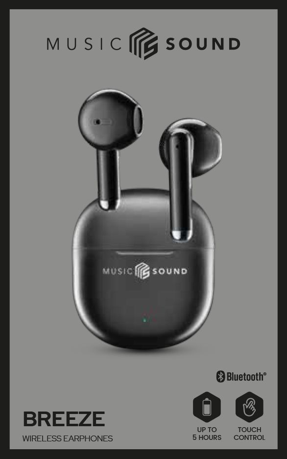 Cellularline Breeze Bluetooth In-Ear Kopfhörer 4,5 h Schwarz