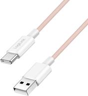 LogiLink USB 2.0 Typ-C Kabel C/m> A/m Nylon 60W rosa (CU0325)