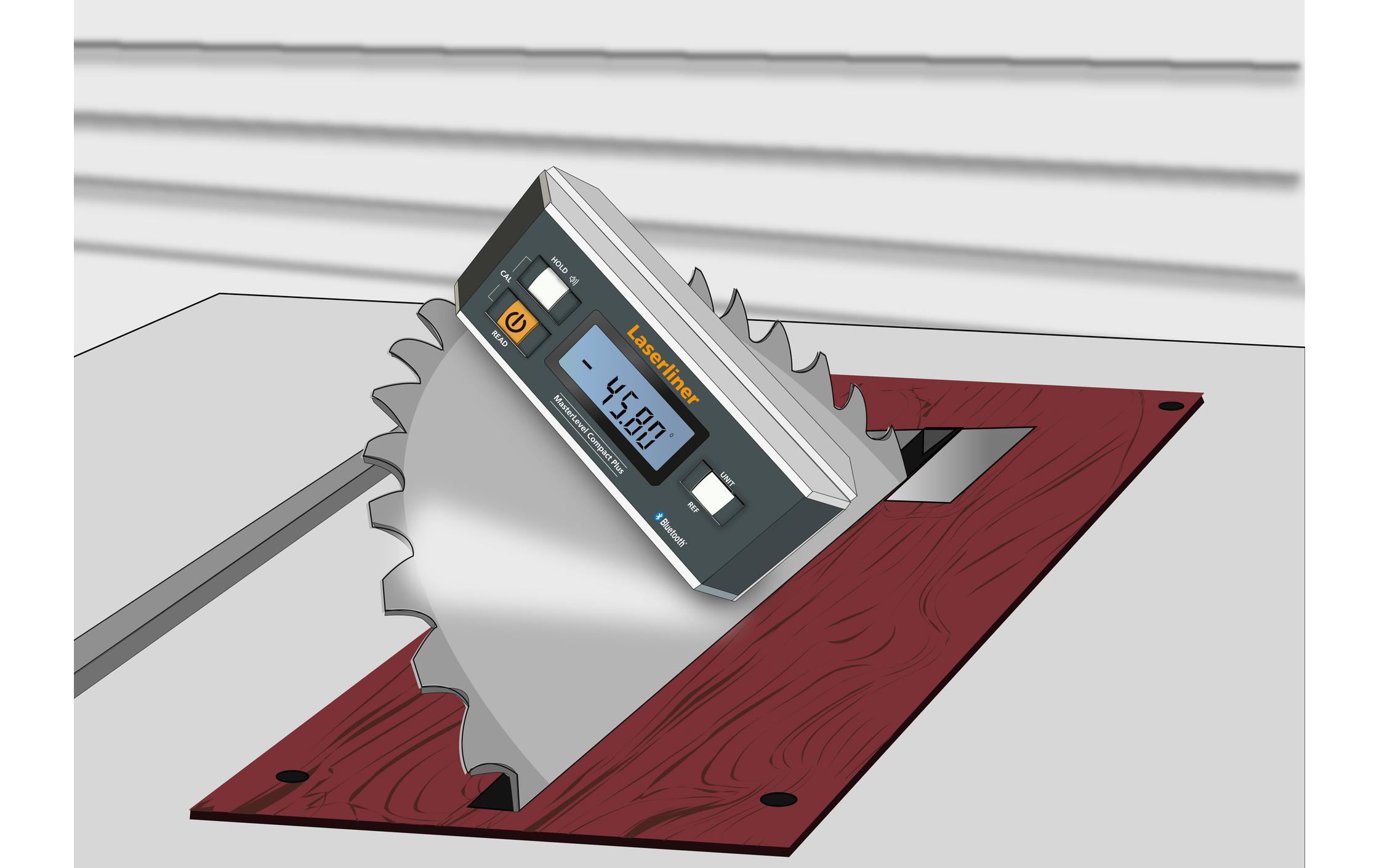 Laserliner MasterLevel Compact Plus Digitale Wasserwaage mit Magnet 152 mm Schwarz/Grau