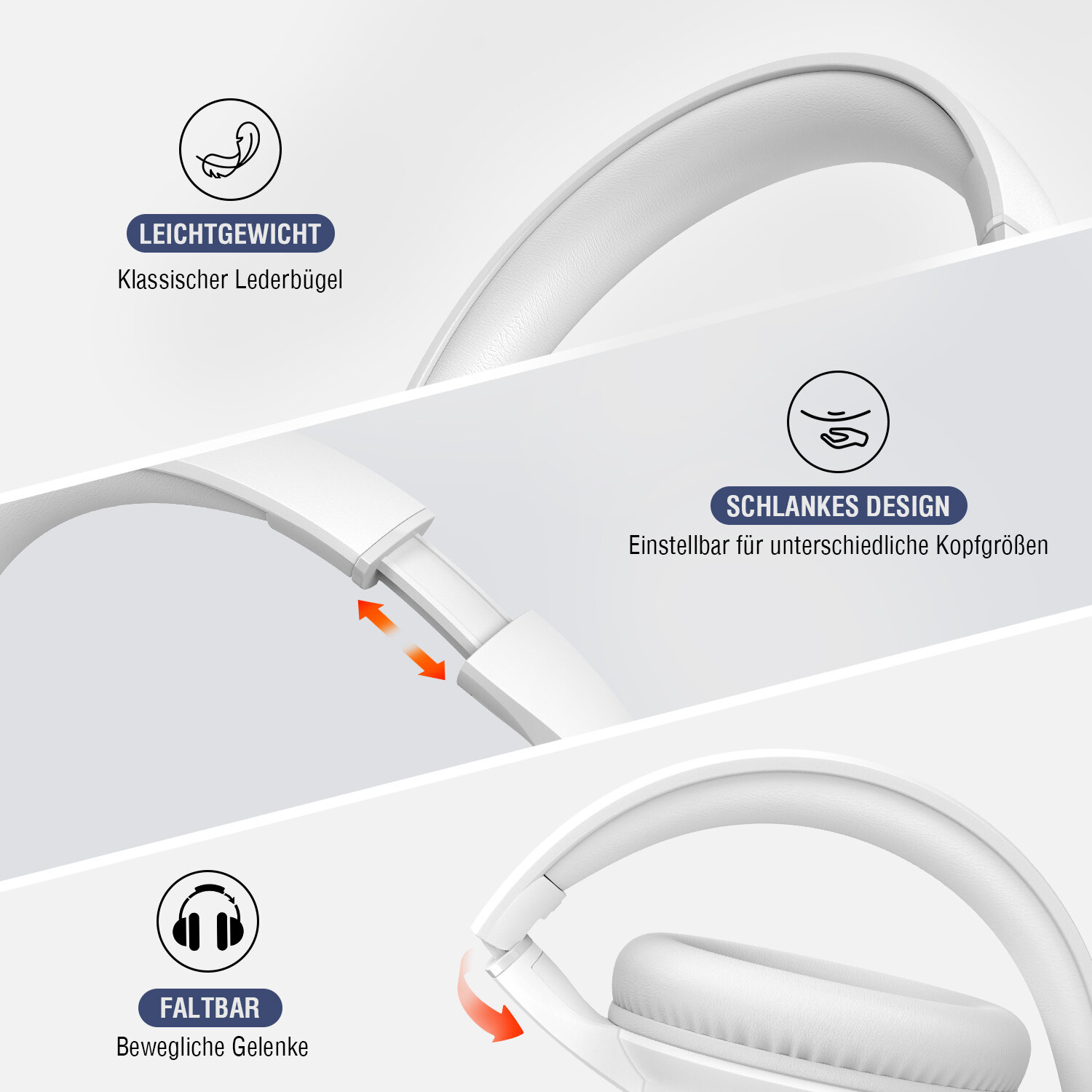 4smarts SkyBuds Wave Over-Ear Bluetooth Kopfhörer 10 h Weiß