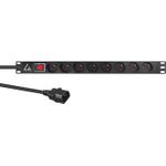 Lanview LVR-2MSCH-SW-C13-8. PDU-Typen: Standard, Rack-Kapazität: 1U, Typ: Einphasig. Anzahl der AC-Ausgänge: 8 AC-Ausgänge, AC-Steckertypen: Typ E. LED-Anzeigen: Leistung, Kabellänge: 2 m. Nominale Eingang Spannung: 230 V, Stromstärke (maximal): 16 A, Nominale Ausgang Spannung: 230 V. Breite: 482 mm, Tiefe: 44,4 mm, Höhe: 44,4 mm (LVR-2MSCH-SW-C13-8)