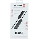 Swissten 8-IN-1 USB-C HUB Aluminium Body - 440-401-03 (44040103)