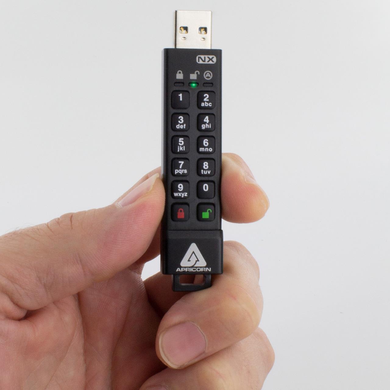 Apricorn Aegis Secure Key 3NX 4 GB USB-Stick Schwarz