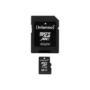 Intenso Micro SDXC Class 10 64GB Speicherkarte mit Adapter (3413490)