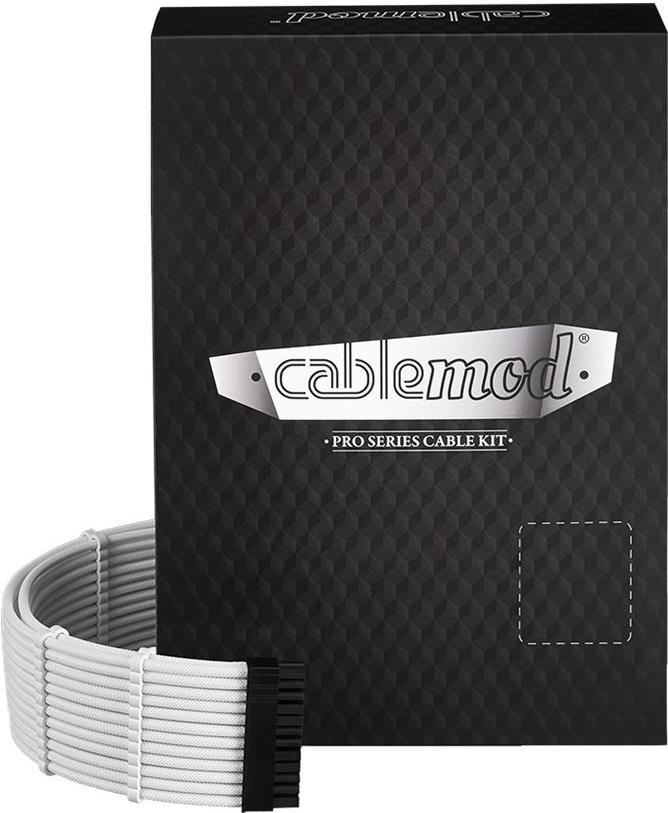 CableMod C-Series Pro ModMesh 12VHPWR Cable Kit für Corsair RM, RMi, RMx (Black Label) - weiß (CM-PCSR-16P3KIT-NKW-R)