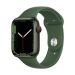 Apple Watch Series 7 (GPS + Cellular) - 45 mm - green aluminum - intelligente Uhr mit Sportband - Flouroelastomer - clover - Bandgröße: regelmäßig - 32GB - Wi-Fi, Bluetooth - 4G - 38,8 g (MKJR3FD/A)