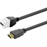 VivoLink Keystone White HDMI Female to Male (PROKEYHDMIFM7.5W)