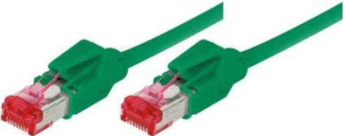 Patchkabel S/FTP, PiMF, Cat 6, grün, 0,5 m halogenfrei, mit Draka-Kabel und Hirosesteckern TM21 (bisherige Bezeichnung S/STP) (71800G)