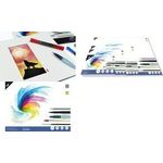 kangaro Aquarellpapier-Block, DIN A2, 12 Blatt 300 g/qm, cremeweiß, dreiseitig geleimt, geeignet für - 1 Stück (K-5304)