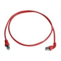Telegärtner 100008014 RJ45 Netzwerkkabel, Patchkabel CAT 6a S/FTP 0.5 m Rot Flammwidrig, mit Knickschutztülle 1 St.