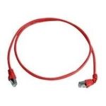 Telegärtner 100008014 RJ45 Netzwerkkabel, Patchkabel CAT 6a S/FTP 0.5 m Rot Flammwidrig, mit Knickschutztülle 1 St.