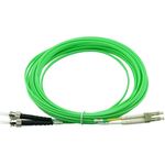 BlueOptics© Duplex LWL Patchkabel, LC-UPC/ST-PC beige, 3 Meter, Multimode G50/125µm, OM5, Eingangsdämpfung: unter 0.2dB, Markenfaser, LSZH limettengrün, 2.0mm Tube, Keramik Ferrule, inkl. Messprotokoll (SFP3133GU3MK)