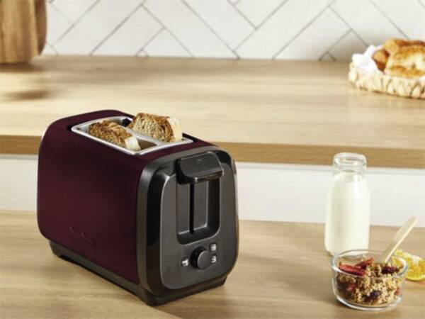 Moulinex Toaster LT5S05E0 2 Scheiben 1300 W Schwarz, Rot