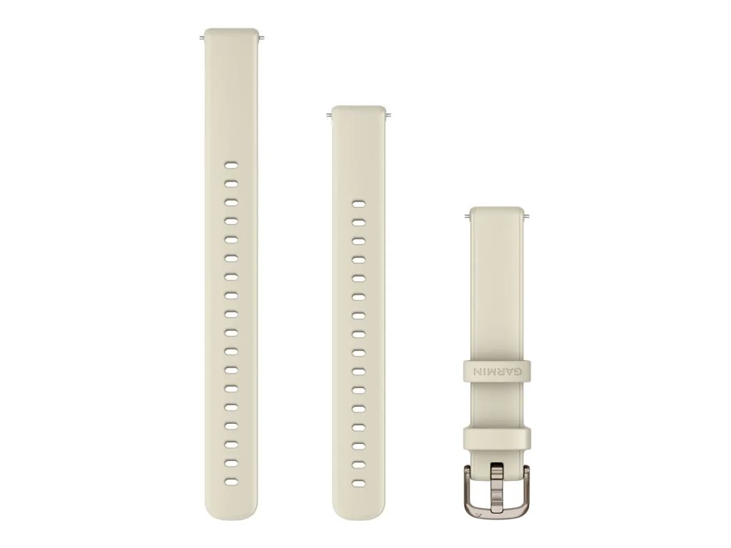Garmin Lily 010-13302-00 14 mm Silikon-Uhrarmband Coconut, cream gold