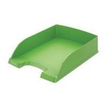 Esselte-Leitz LEITZ Briefablage Plus Standard, A4, Polystyrol, hellgrün senkrecht oder versetzt stapelbar, großer Greifausschnitt, - 5 Stück (5227-00-50)