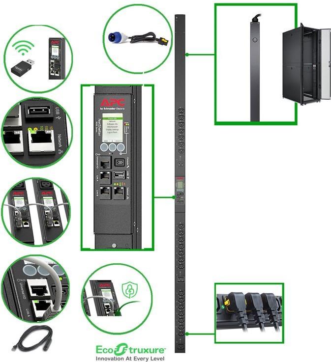 APC Rack PDU 9000 Switched APDU9959EU3 3.7 kW 3700 VA Schwarz