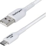 StarTech.com 3m (9.8ft) White USB-A to USB-C Charging Cable/Cord, M/M (USB2AC3MNCWHE)