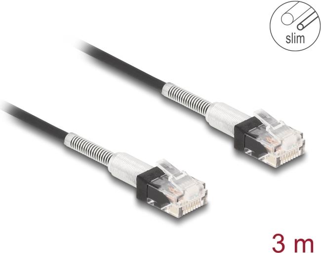 DeLOCK 80391 Netzwerkkabel Schwarz 3 m Cat6a U/UTP (UTP) (80391)