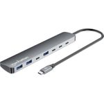 Manhattan 10G/5G USB-C/USB-A Hub mit Power Delivery USB-C-Stecker auf vier USB-C-Ports (181167)