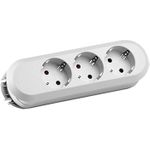Bachmann Steckdosenleiste Smart 3xSteckdosen weiß ohneZuleitung, Tischsteckdose SMART 3fach weiß,ohne Zuleitung, Schutzkontaktsteckdosenöffenbar, geschraubt, im Polybeutel mit Header,mit KSHersteller ArtikelNr.: 385.270 (385.270)