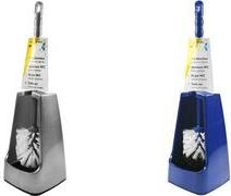 Peggy Perfect WC-Garnitur, Birnenform, silber aus Kunststoff, PP-Borsten, Länge: 400 mm, - 1 Stück (20603)