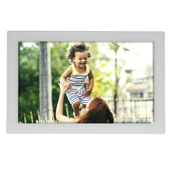 Denver PFF-1037W Digitaler Bilderrahmen Weiß 25,6 cm (10.1" ) Touchscreen WLAN [Energieklasse B] (119101040300)