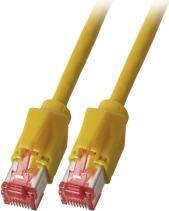 Hersteller: EFB Elektronik RJ45 Patchkabel S/FTP, Cat.6A, TM21, Leoni-Kerpen F6-90 S/F, 1,5m, gelb Das in Europa gefertigte Cat.6A RJ45 Patchkabel gewährleistet sehr gute Eigenschaften für 10 Gigabit Ethernet Anwendungen. Zusammengesetzt ist das Patchkabel aus demCat.7 Rohkabel F6-90 S/F von Leoni-Kerpen und TM21 Steckern von Hirose.Querschnitt 4 x 2 x AWG27/7Montierte Knickschutztülle (K8210GE.1,5)